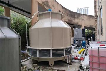 贵州遵义200T 圆形玻璃钢冷却塔安装现场要点总结