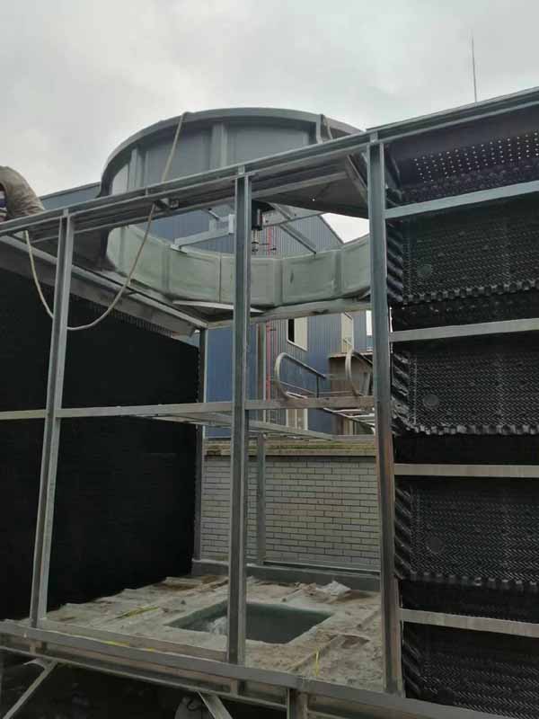 绵阳横流冷却塔安装现场